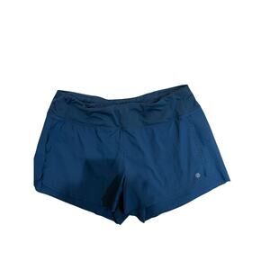 Athleta Women's Blue Running Shorts Size Large Lined Athletic Workout Gym
